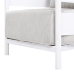 Rhodes 29' Upholstered Teak & Aluminum Patio Arm Chair Birch Gray Chenille