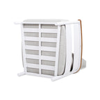 Rhodes 29' Upholstered Teak & Aluminum Patio Arm Chair Birch Gray Chenille