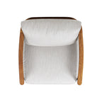 Rhodes 29' Upholstered Teak & Aluminum Patio Arm Chair Birch Gray Chenille