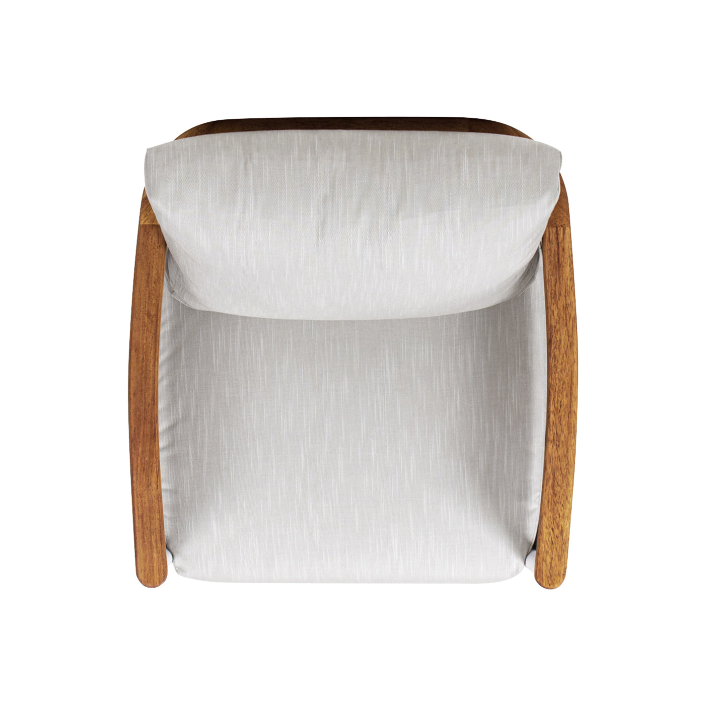 Rhodes 29' Upholstered Teak & Aluminum Patio Arm Chair Birch Gray Chenille