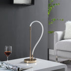 20.5" In Elastilight Led Tube W/ Magnetic End Contemporary Rose Gold Table Lamp - Groovy Boardz
