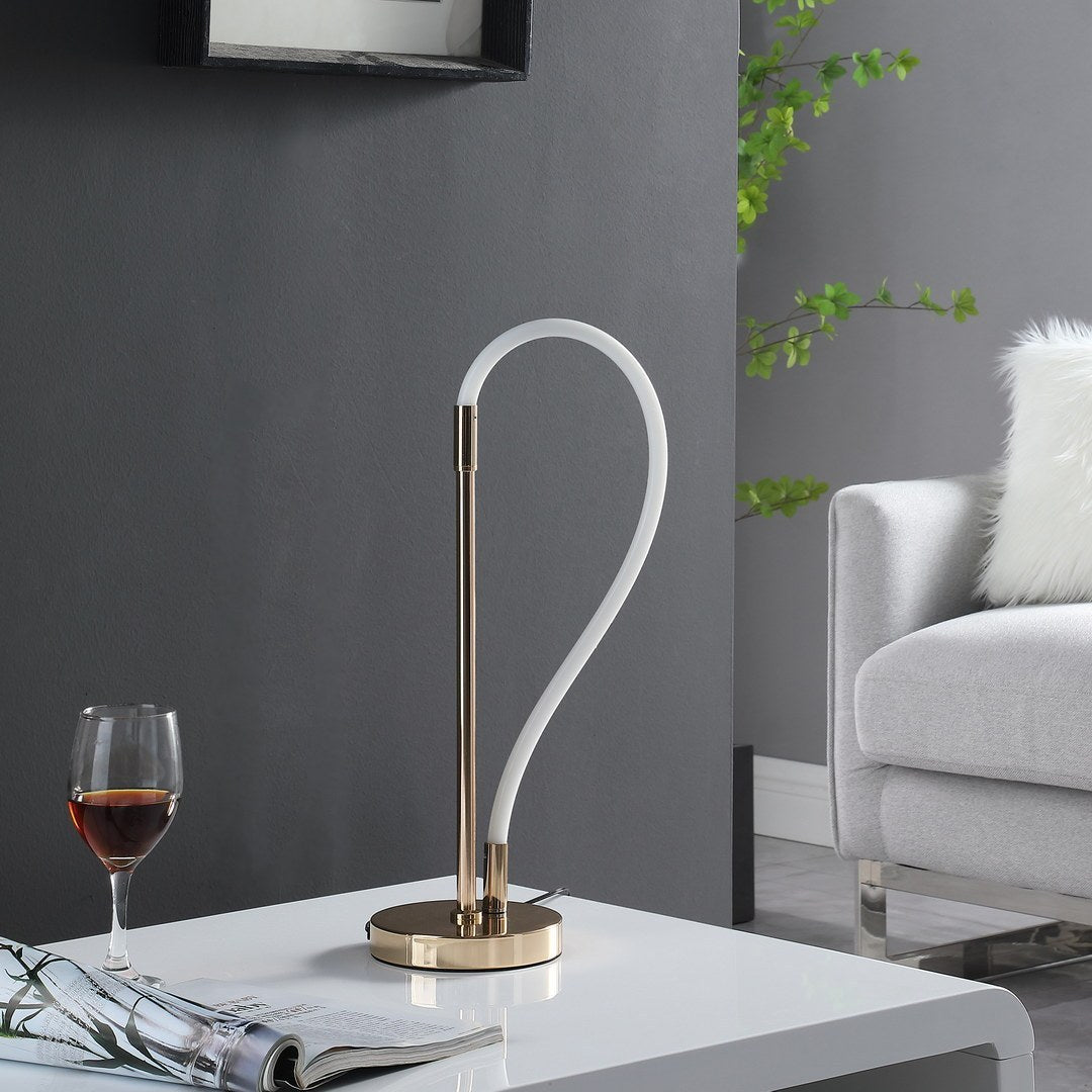 20.5" In Elastilight Led Tube W/ Magnetic End Contemporary Rose Gold Table Lamp - Groovy Boardz