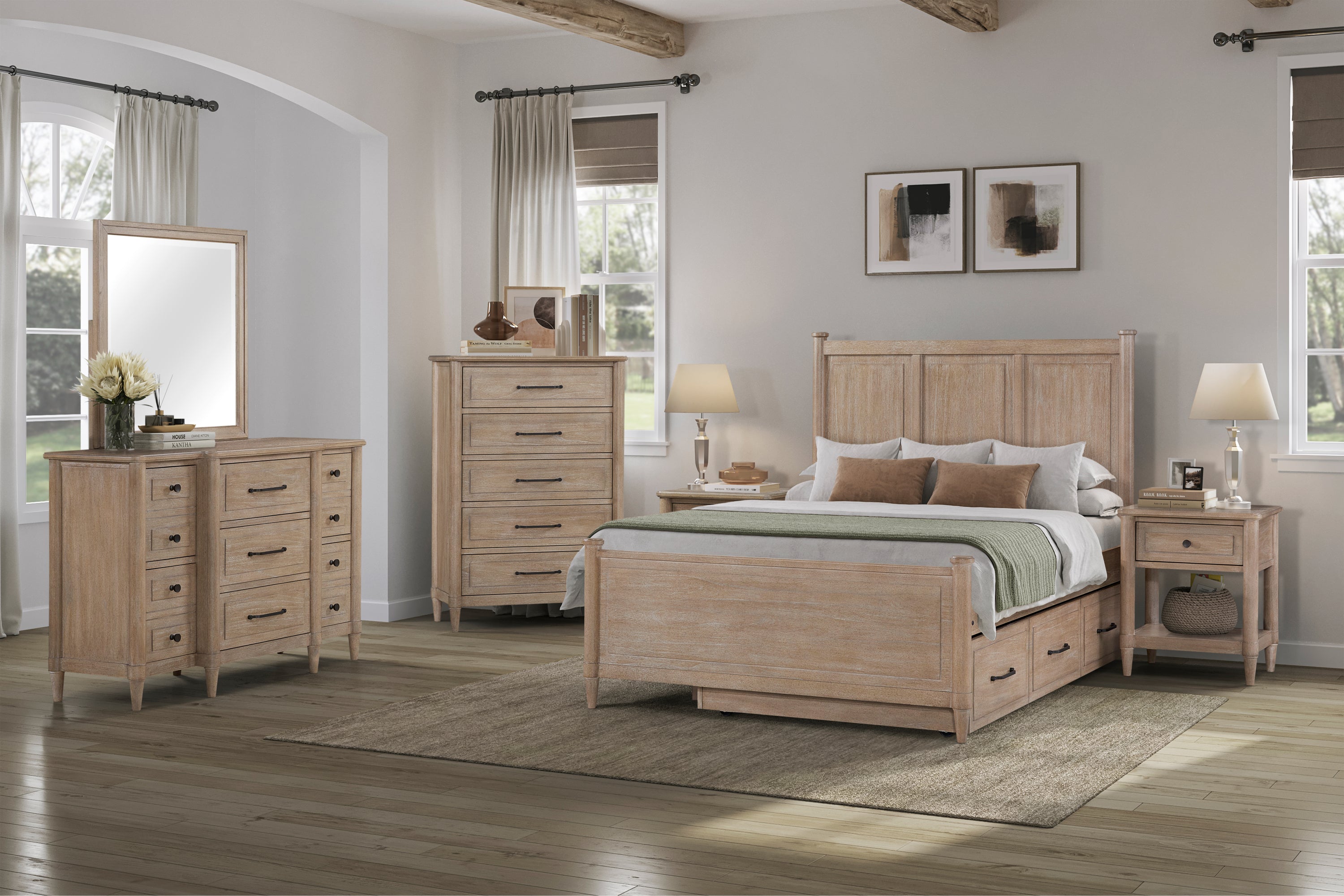 Roseclift Wood Breakfront Dresser Dresser