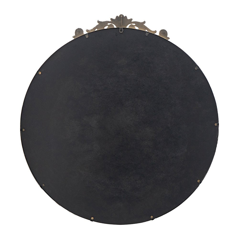 36" x 39" Round Gold Mirror, Wall Mounted Mirror with Metal Frame for Bathroom Living Room - Groovy Boardz
