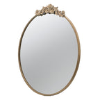 36" x 39" Round Gold Mirror, Wall Mounted Mirror with Metal Frame for Bathroom Living Room - Groovy Boardz