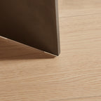 Round Coffee Table Walnut Wood Surface and Black Metel Feet