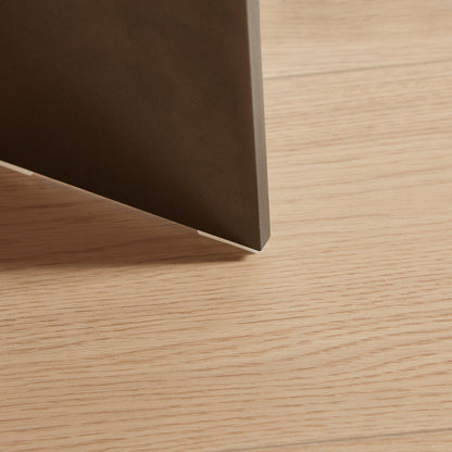 Round Coffee Table Walnut Wood Surface and Black Metel Feet