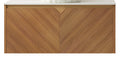 RUBEN 36' Wall-Mounted Brown Oak Cabinet and Carrara White Countertop, NO Basin, No Faucet and Sink Cover Bathroom Vanity