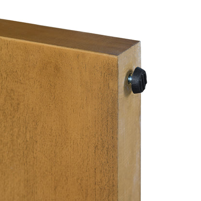 TREXM Curved Console Table with Storage, Wooden Entryway Table with 2 Drawers, Farmhouse Rustic Console Tables for Entryway, Hallway, Living Room, Natural