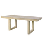 7PCs Extendable Dining Table Set, Farmhouse Extendable Table with 18' Move Leaf, 78' Rustic Wooden Kitchen Table and 6PCs Upholstered Chairs, Expanding Dining Room Table Set Dining Table Set