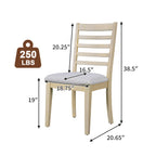 7PCs Extendable Dining Table Set, Farmhouse Extendable Table with 18' Move Leaf, 78' Rustic Wooden Kitchen Table and 6PCs Upholstered Chairs, Expanding Dining Room Table Set Dining Table Set