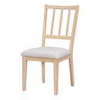 TREXM 5-piece Rustic Charm Round Dining Set with 3 Upholstered Chairs and Curved Bench for Dining Room, Kitchen and Living Room (Natural)