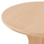 TREXM 5-piece Rustic Charm Round Dining Set with 3 Upholstered Chairs and Curved Bench for Dining Room, Kitchen and Living Room (Natural)