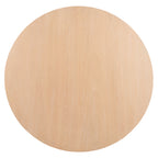 TREXM 5-piece Rustic Charm Round Dining Set with 3 Upholstered Chairs and Curved Bench for Dining Room, Kitchen and Living Room (Natural)