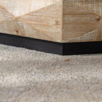 Octagon Coffee Table,38' Retro Style Wood Center Table with Three-Dimensional Embossed Pattern,Rustic Cocktail Table Center Large Circle Coffee Table for Living Room Home