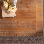 Rectangle Coffee Table with Solid Wood for Living Room, Large 2-Tier Rustic Coffee Table with Storage Shelf, Office and Apartment, Easy Assembly