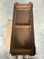 Rustic Vintage Accent Cabinet with Carved Floral Panels, Distressed Wood Sideboard with Drawer and Double Doors, Farmhouse Storage Cabinet for Living Room, Entryway, or Bedroom