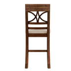 Rustic Walnut Wood Dining Set with Bench and Storage.