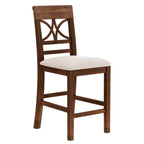 Rustic Walnut Wood Dining Set with Bench and Storage.