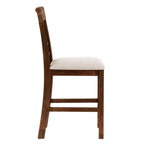 Rustic Walnut Wood Dining Set with Bench and Storage.