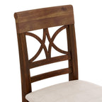 Rustic Walnut Wood Dining Set with Bench and Storage.