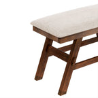 TOPMAX 6-Piece Wood Counter Height Dining Table Set with Storage Shelf, Kitchen Table Set with Bench and 4 Chairs,Rustic Style, Walnut+Beige Cushion (old sku: SH000257AAD)