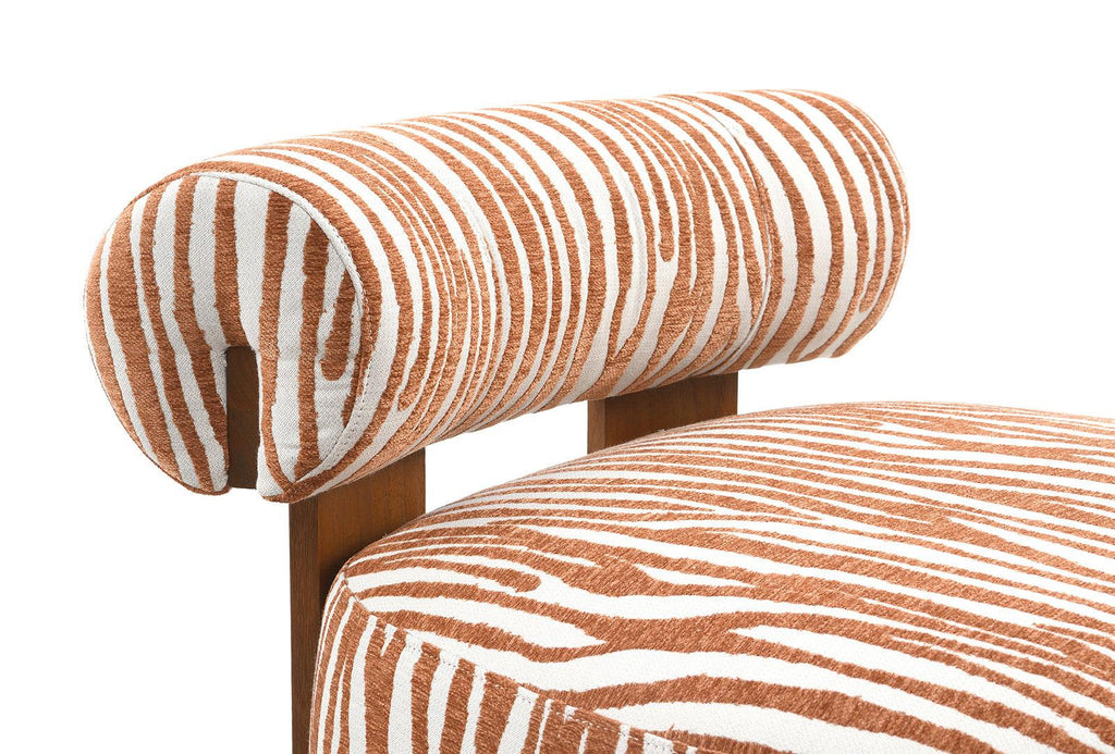 Chair with striped pattern on a white background
