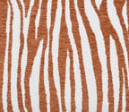 Textured fabric with brown and white zebra stripe pattern
