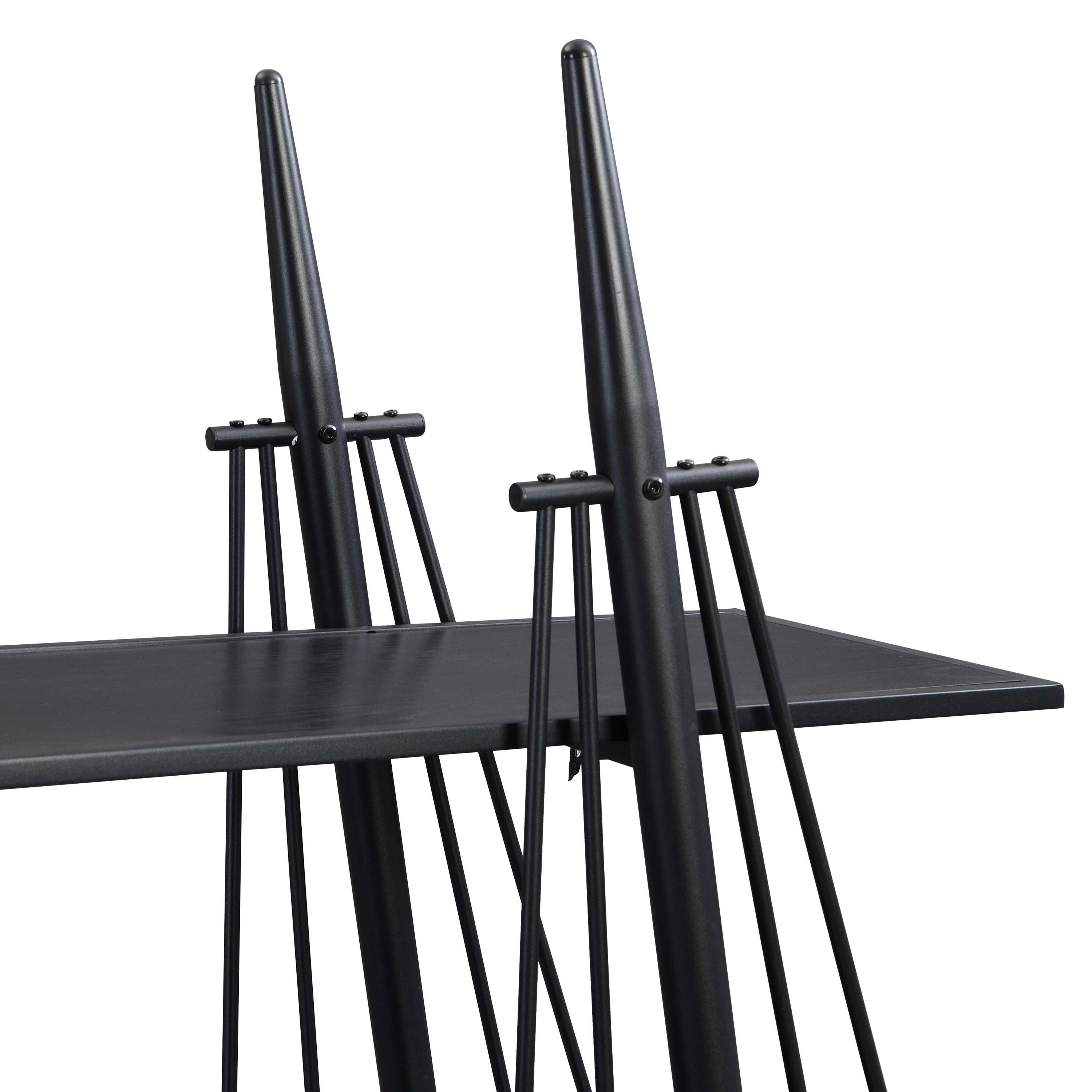 Sailboat-Inspired Bookshelf, 70.87 inch Industrial 4-Tier Open Storage Shelf with Drawer, Wooden & Metal Freestanding Bookcase, Sturdy Display Rack for Living Room, Office & Home Decoration. - Groovy Boardz