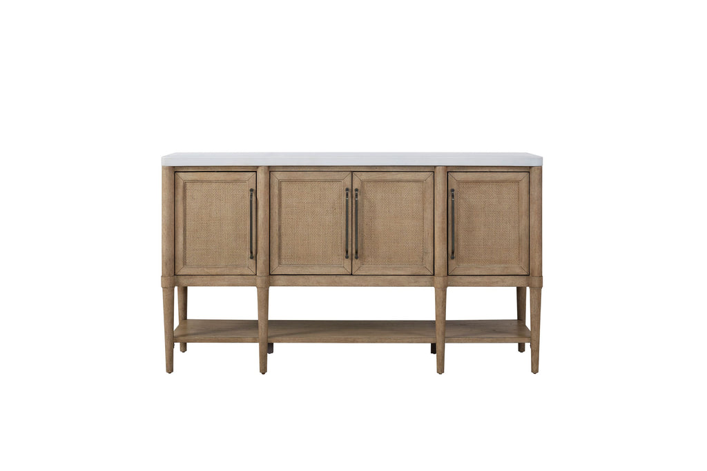 Cement Topped Server with Cane insets