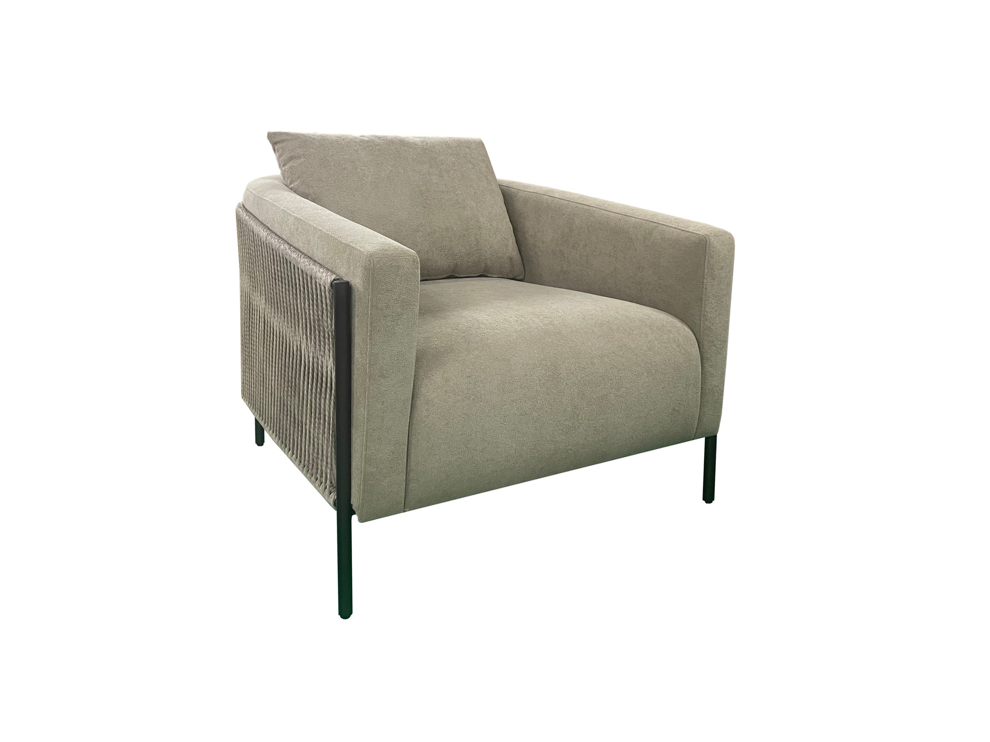 Accent Chair with Rope Designed Exterior