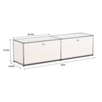 Beige Mid-Century Modern Storage Console Table by Minima