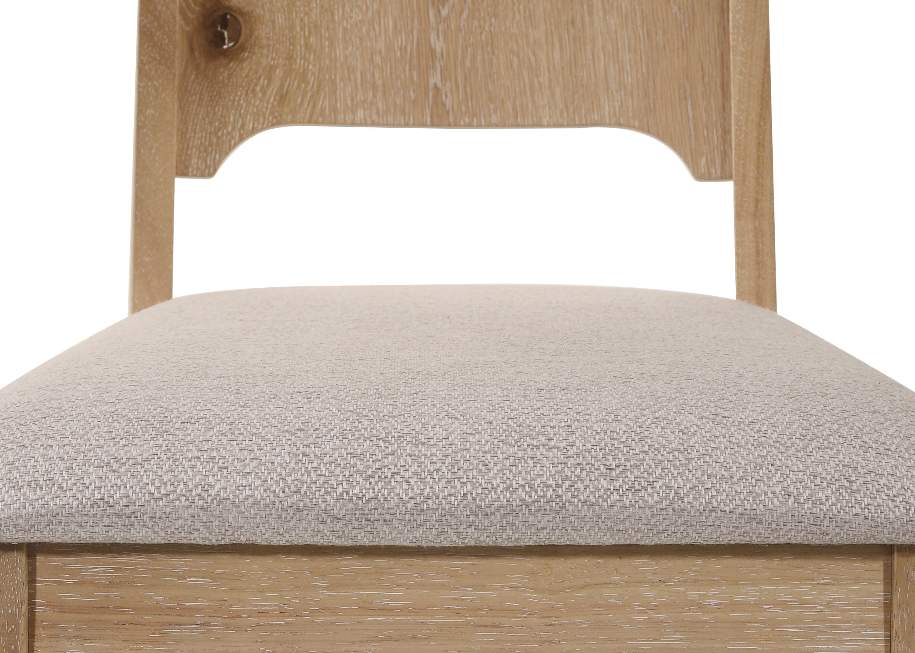 Set of 2 Warm Wood/Beige Dining Side Chair Upholstered Seat Back Spat Back Sleek Wood Panel Dining Room Wooden Solid Wood Furniture