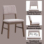 Seda Dusty Mauve Corduroy & Walnut Finish Side Chair (Set of 2)