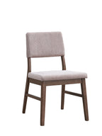Seda Dusty Mauve Corduroy & Walnut Finish Side Chair (Set of 2)