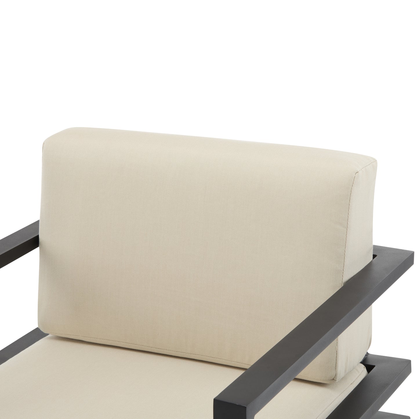 [Set of 2] 27.7'' Modern Outdoor Lounge Chair with Aluminum Frame, Weather-Resistant Cushions, Sleek Design, Perfect for Patio, Garden, or Balcony