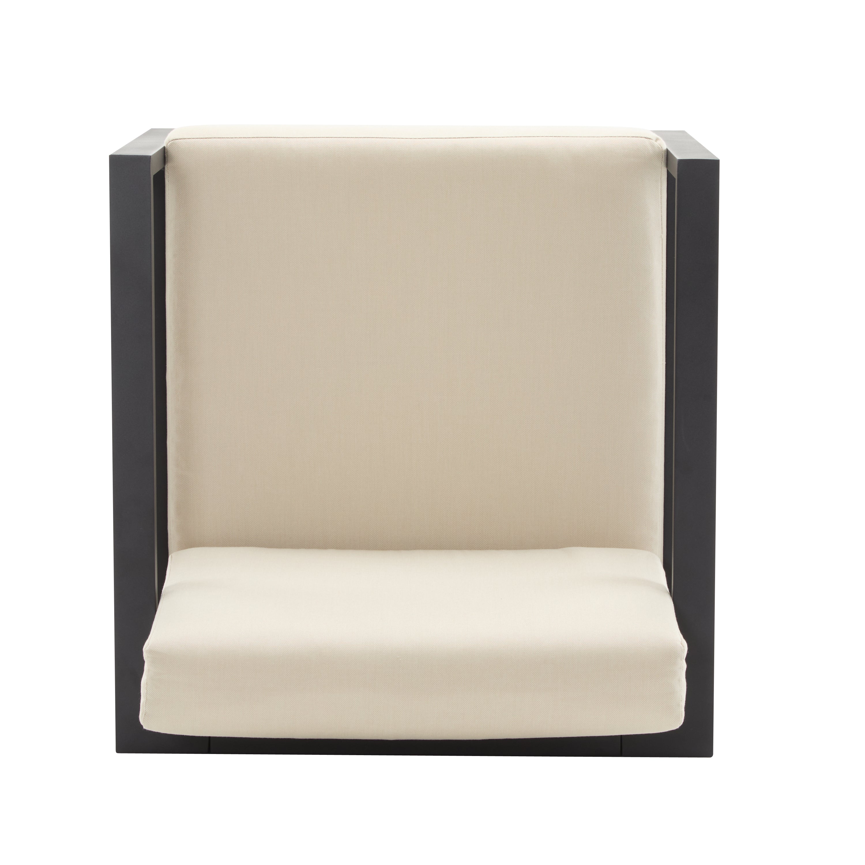 [Set of 2] 27.7'' Modern Outdoor Lounge Chair with Aluminum Frame, Weather-Resistant Cushions, Sleek Design, Perfect for Patio, Garden, or Balcony