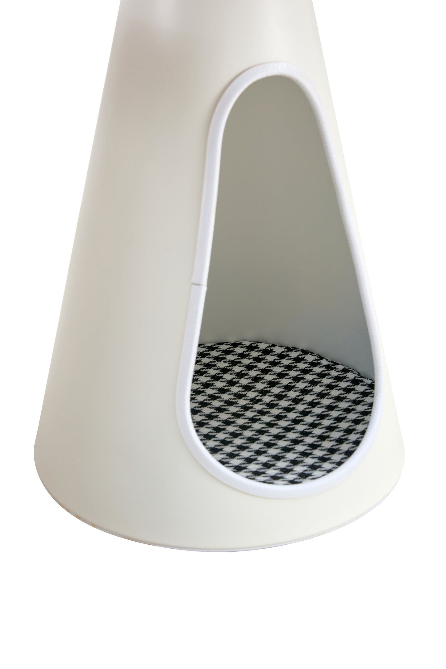 set of 2 coffee round tables with a marble-look top and steel base with 2 cat beds multifunctional and stylish entable