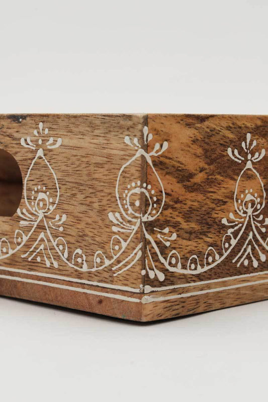 3 Piece Rectangle Wooden Trays (Nested) / Natural Finish - Mango Wood / Set