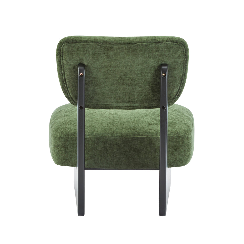 [Set of 2] Modern Lounge Chair with Polyester Upholstery, Sturdy Wood Base With Walnut Finish, Minimalist and Stylish Accent Seating for Living Room, Bedroom, or Office