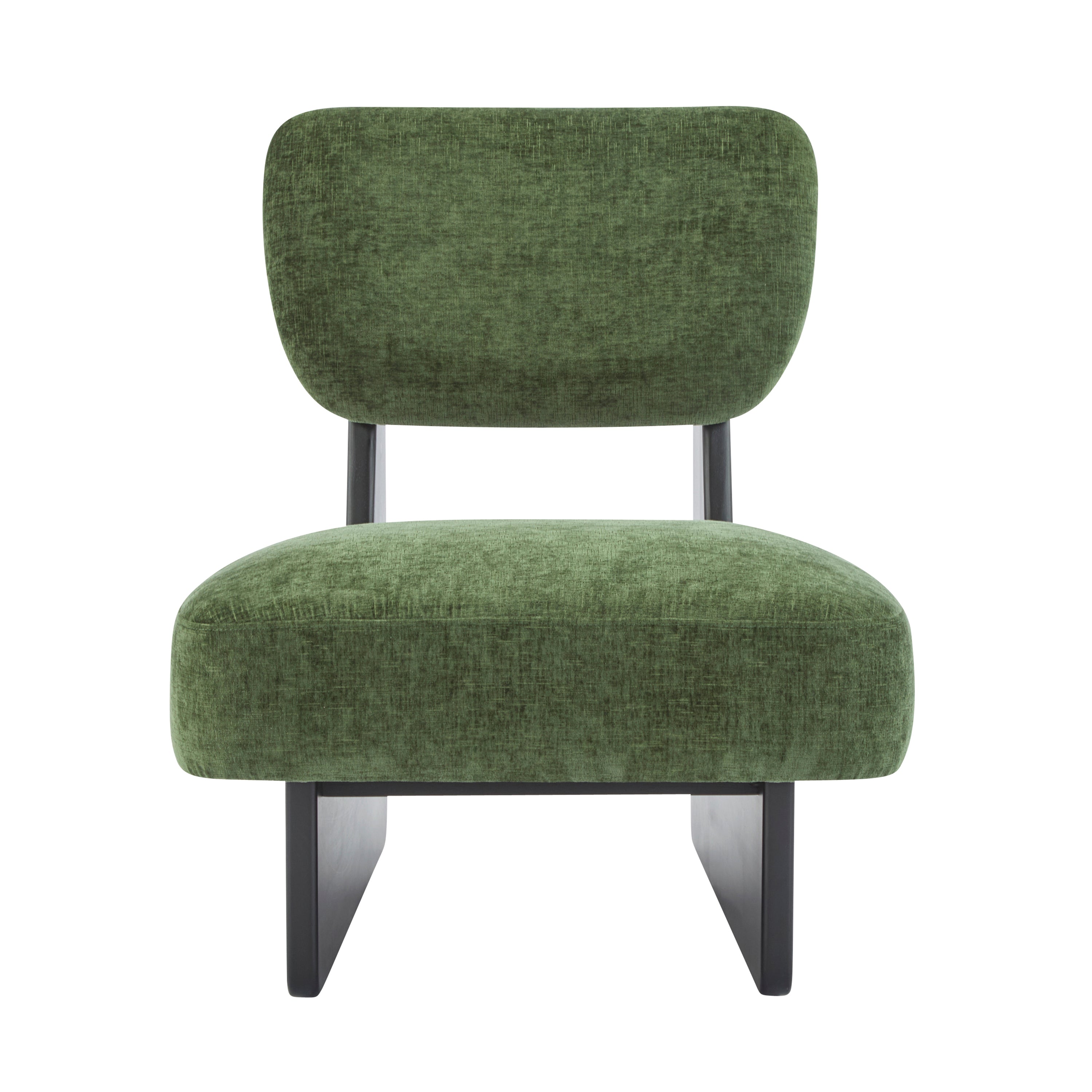 [Set of 2] Modern Lounge Chair with Polyester Upholstery, Sturdy Wood Base With Walnut Finish, Minimalist and Stylish Accent Seating for Living Room, Bedroom, or Office