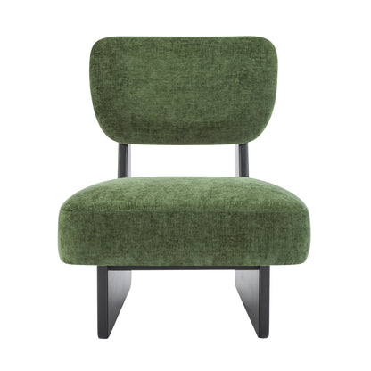 [Set of 2] Modern Lounge Chair with Polyester Upholstery, Sturdy Wood Base With Walnut Finish, Minimalist and Stylish Accent Seating for Living Room, Bedroom, or Office