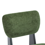 [Set of 2] Modern Lounge Chair with Polyester Upholstery, Sturdy Wood Base With Walnut Finish, Minimalist and Stylish Accent Seating for Living Room, Bedroom, or Office