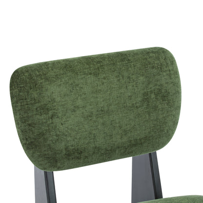 [Set of 2] Modern Lounge Chair with Polyester Upholstery, Sturdy Wood Base With Walnut Finish, Minimalist and Stylish Accent Seating for Living Room, Bedroom, or Office