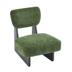 [Set of 2] Modern Lounge Chair with Polyester Upholstery, Sturdy Wood Base With Walnut Finish, Minimalist and Stylish Accent Seating for Living Room, Bedroom, or Office