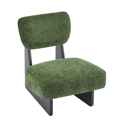 [Set of 2] Modern Lounge Chair with Polyester Upholstery, Sturdy Wood Base With Walnut Finish, Minimalist and Stylish Accent Seating for Living Room, Bedroom, or Office