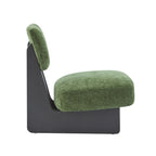 [Set of 2] Modern Lounge Chair with Polyester Upholstery, Sturdy Wood Base With Walnut Finish, Minimalist and Stylish Accent Seating for Living Room, Bedroom, or Office