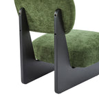 [Set of 2] Modern Lounge Chair with Polyester Upholstery, Sturdy Wood Base With Walnut Finish, Minimalist and Stylish Accent Seating for Living Room, Bedroom, or Office