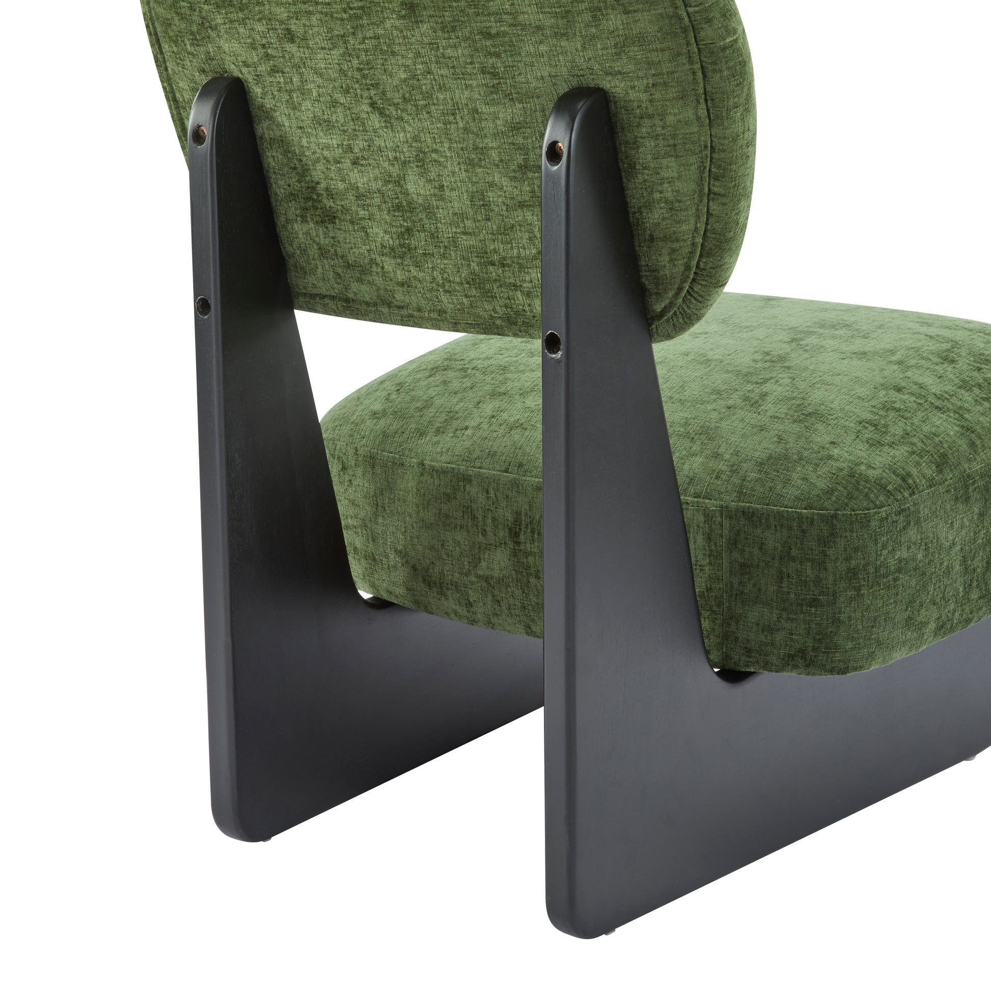 [Set of 2] Modern Lounge Chair with Polyester Upholstery, Sturdy Wood Base With Walnut Finish, Minimalist and Stylish Accent Seating for Living Room, Bedroom, or Office