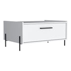 Shan Minimalistic White Coffee Table with Storage.